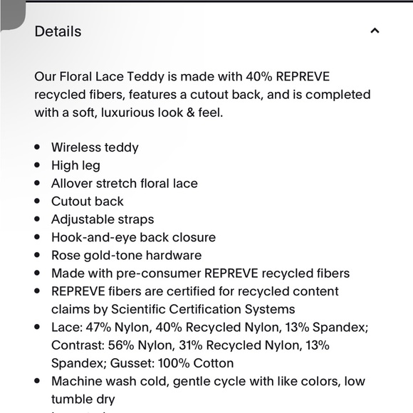 Savage X Fenty floral lace teddy Medium - Picture 5 of 7